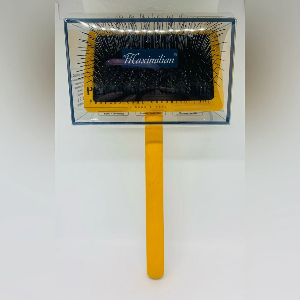 Brush for Dog, Slicker for Grooming, Groomgrip Coating, Yellow , Large NEW!!!